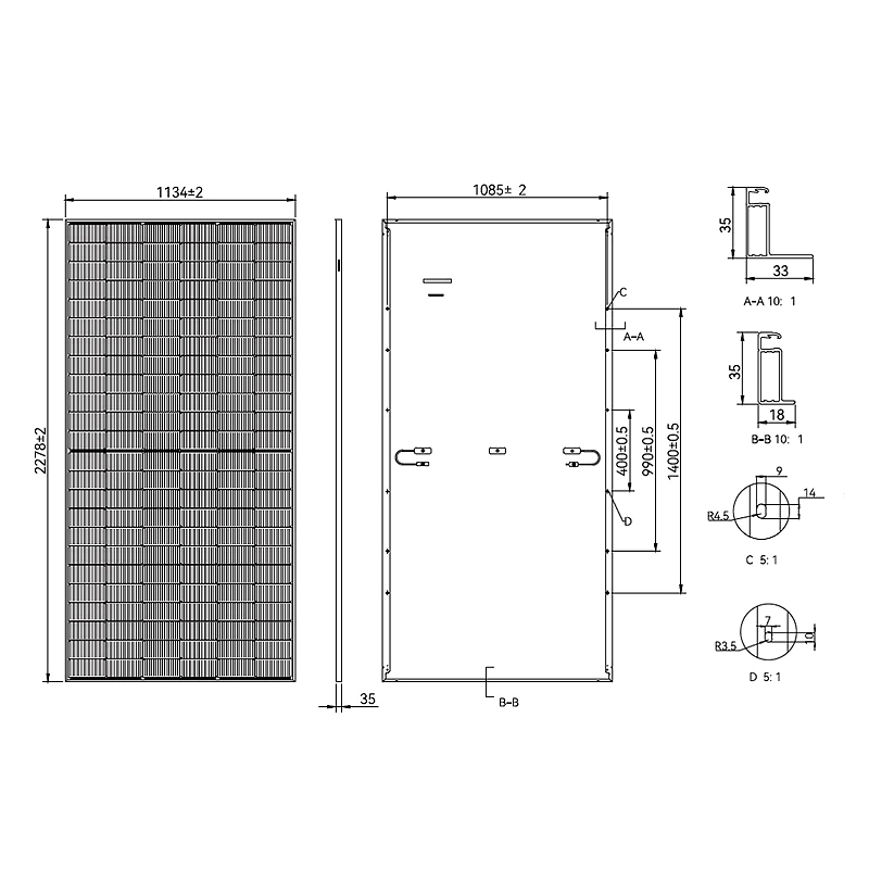 Solar panel 590W TONGWEI TW Solar TWMND-72HS590W